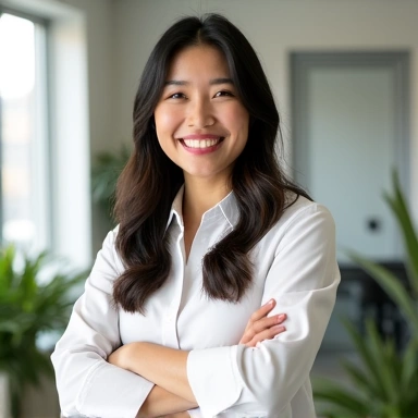Professional portrait of Sarah Chen, a nutritionist